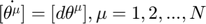 $$ \dot{[\theta^\mu]}   = [d\theta^\mu], \mu = 1,2,...,N$$