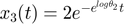 $x_3 (t)=2e^{-e^{log\theta_2} t}$
