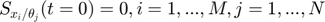 $$S_{x_i / \theta_j}(t=0)=0, i=1,...,M, j=1,...,N$$